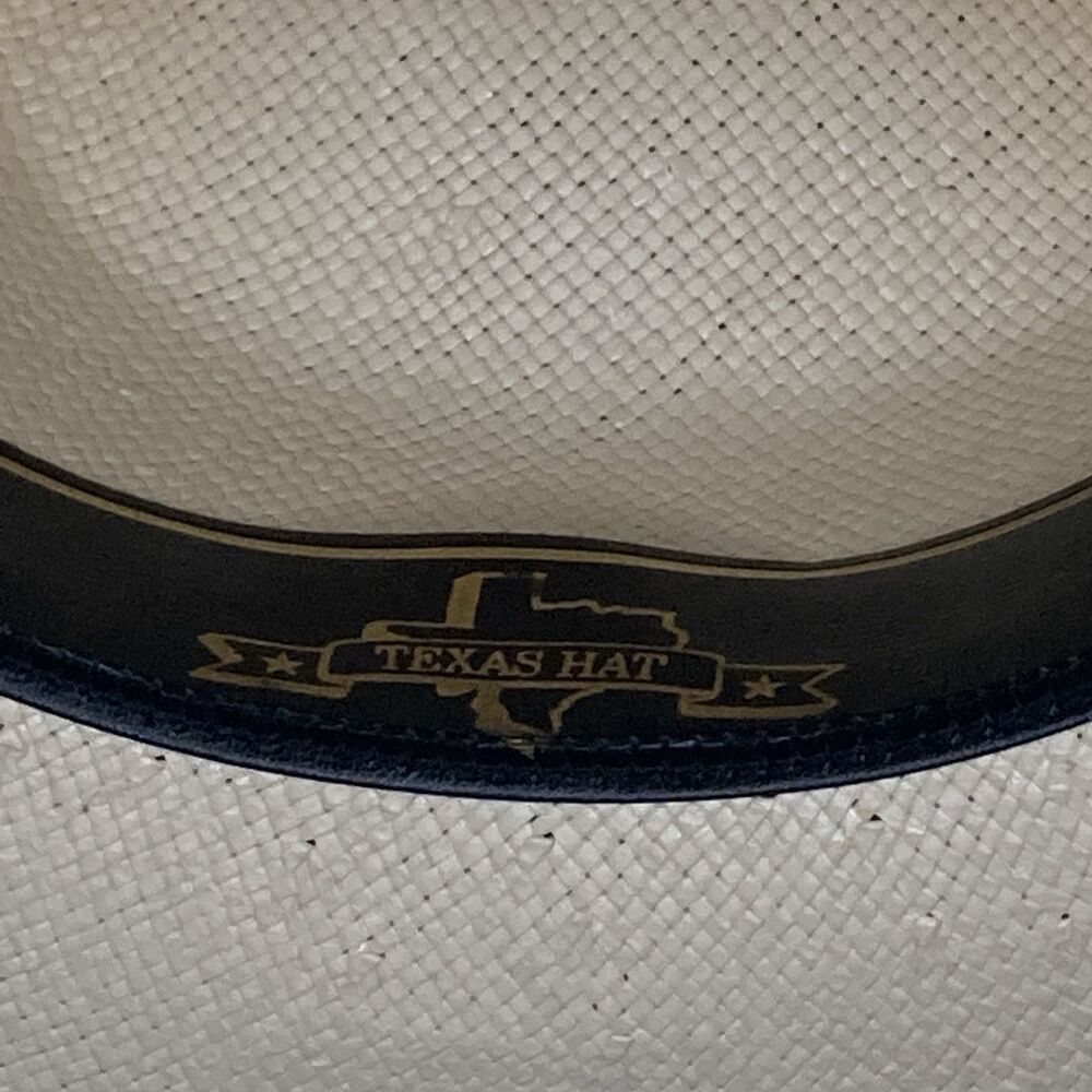 Texas Hat Company Straw Cowboy Hat “Big Bend” Mens Size Small Black Hatband New - Picture 5 of 14